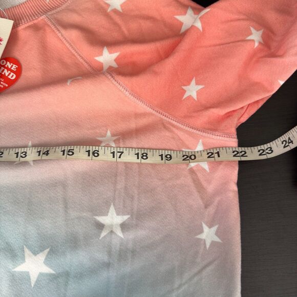 Wildfox Sommers Sweatshirt Womens XS Star Spangled Ombre Pastel Sweater NEW - Picture 7 of 9